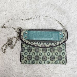 Corazon De Melon Floral Mexican Designer Adjustable Canvas Crossbody Bag.